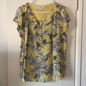 COPY - Yellow and White floral top